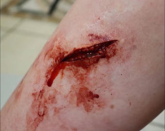 Prótesis de silicona para herida pequeña / Maquillaje de efectos especiales / Halloween / Cine y televisión