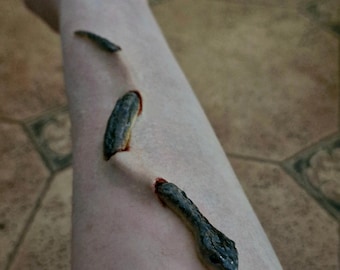 Prótesis de serpiente tejedora / Prótesis de silicona / Maquillaje de efectos especiales / Halloween / Prótesis de serpiente realista