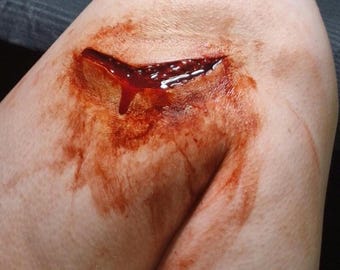 Prótesis de herida mediana - Prótesis de silicona / Maquillaje de efectos especiales / Cine y televisión