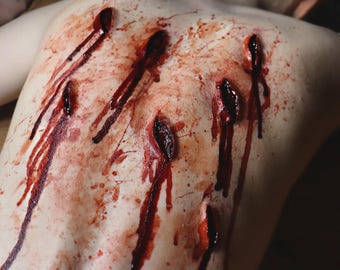 Prótesis de heridas de arma blanca / Prótesis de silicona / Maquillaje de efectos especiales / Cine y televisión / Terror / Gore realista