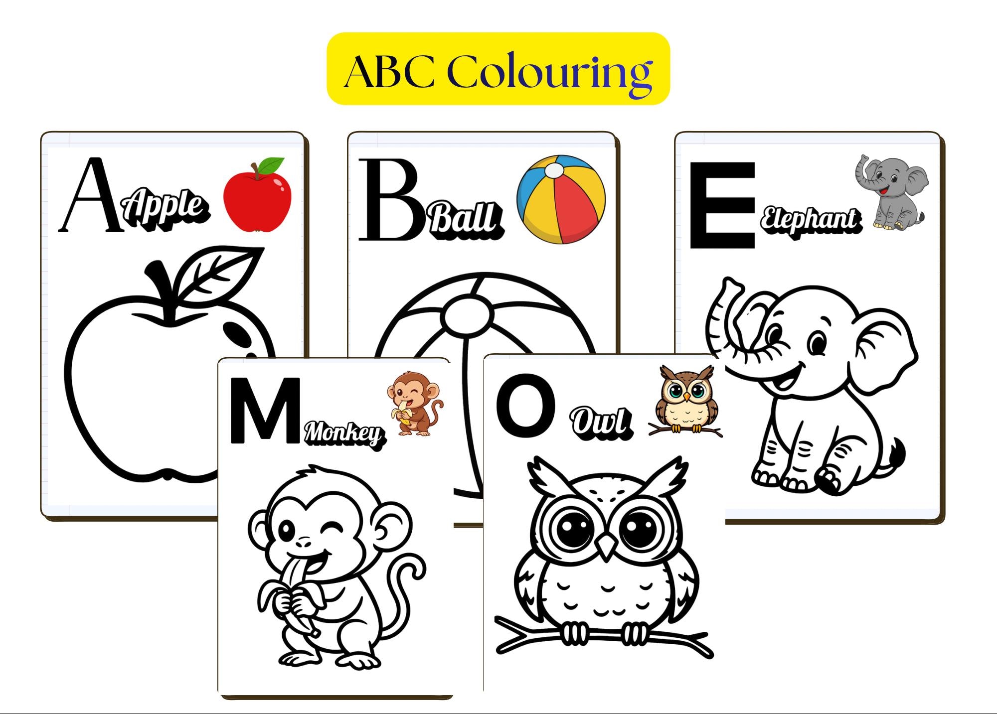 Alphabet Coloring Pages for Kids | ABC Learning Worksheets | Printable ...