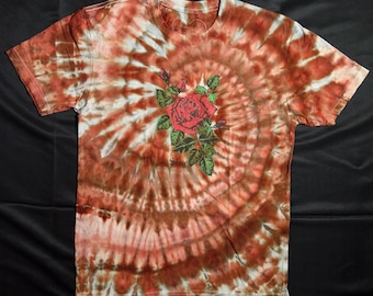 Size S - Obsessive Love "Slay Rose" Upcycled Tie Dye Women's Shirt