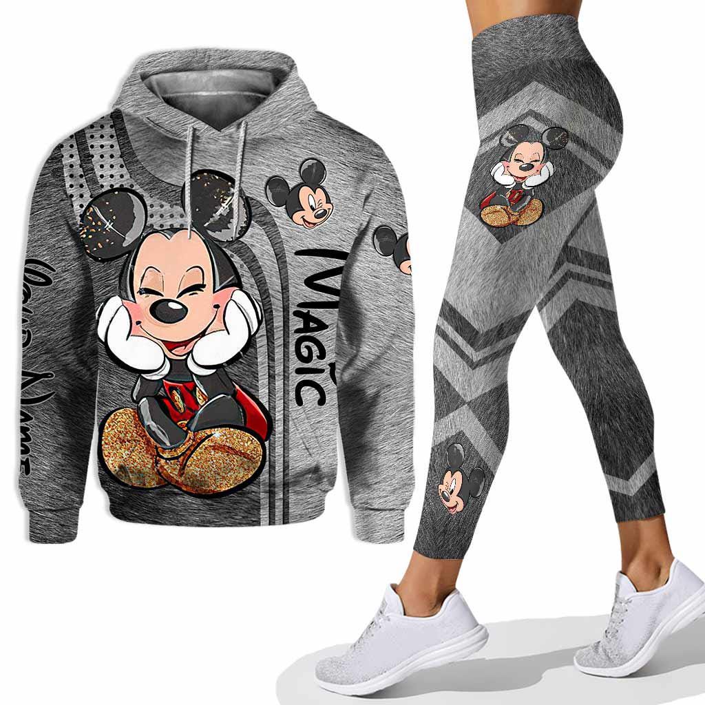 Discover Mickey Mouse Hoodie and Leggings Set, Custom Name Disney Outfit, Gift For Her, Cozy Disney Trip Matching Set