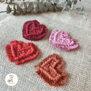 Handmade Macramé Heart Pin - Mother's Day Gift