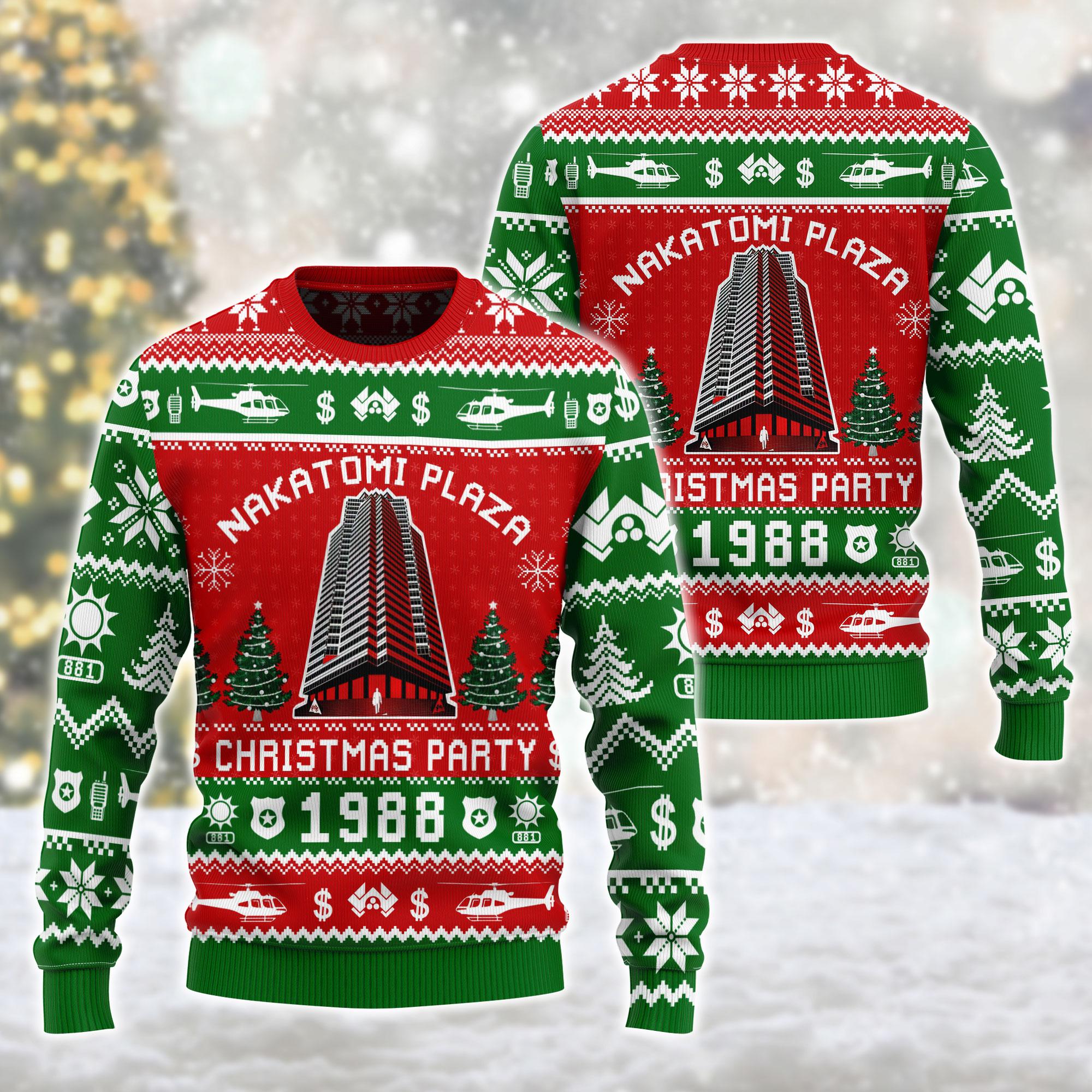 ALLNTRENDS Adult Crewneck Ugly Christmas Sweater - Jesus Santa Missile Tow 'Most Wonderful Time Of The Year' Design
