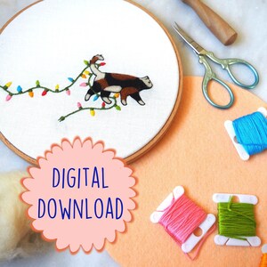 X- Mas Helper - Embroidery and Needlefelting beginner DIY PDF Embroidery Pattern