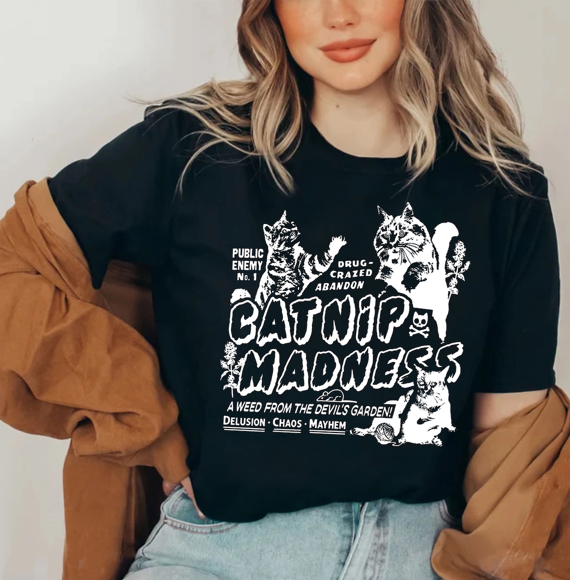 Catnip Madness Shirt Funny Cat Shirts for Women Men Cute Cat Etsy