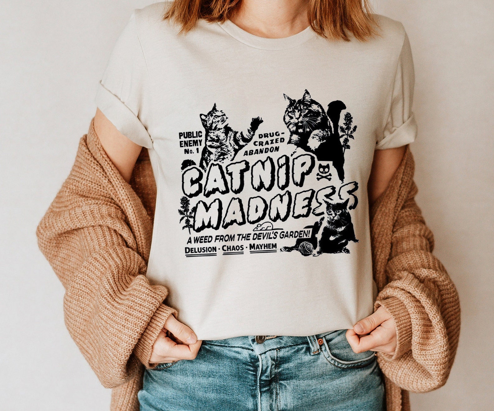 Catnip Madness Shirt Funny Cat Shirts for Women Men Cute Cat - Etsy