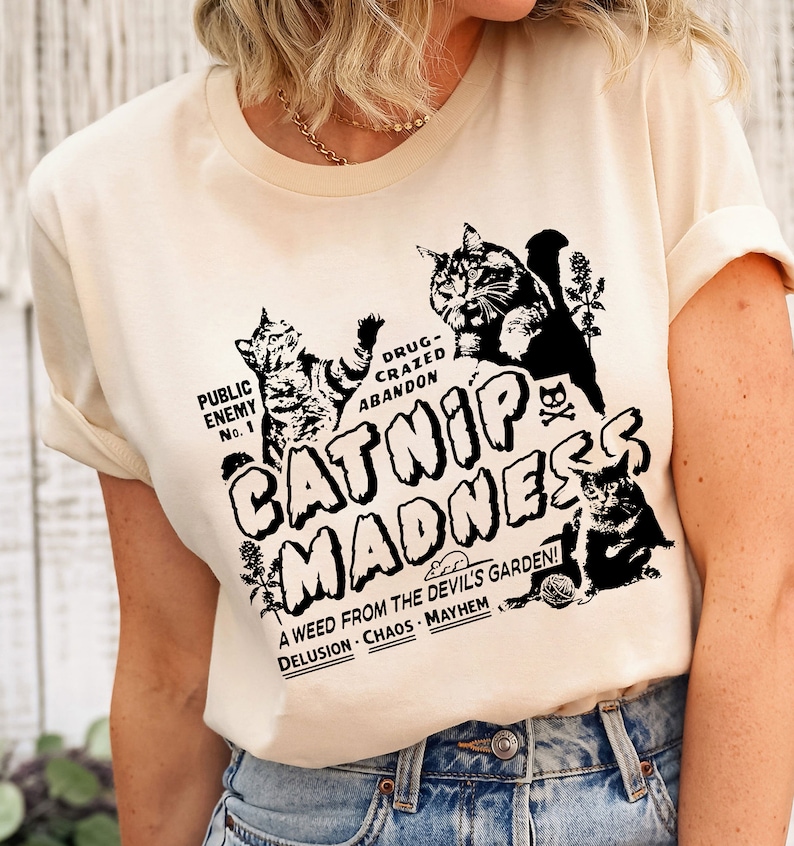 Catnip Madness Shirt Funny Cat Shirts for Women Men Cute Cat - Etsy