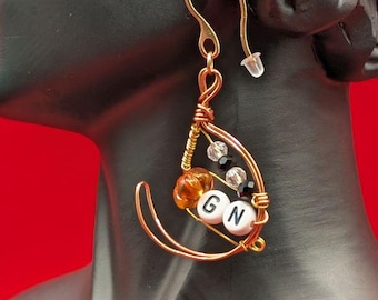 Witchcore Gothic Copper Earrings – Handmade Dark Fantasy Art Jewelry