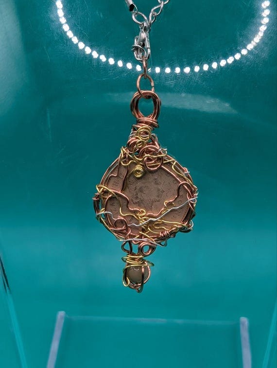 One of a Kind - 1987 Canadian Vintage Coin Pendant Handmade Mixed 