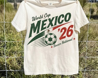 Mexico Soccer Shirt World Soccer 2026, Retro Mexican National Team T-Shirt, Vintage Mexico Football Tee, El Tri Fan Gift, Soccer Fan Gear