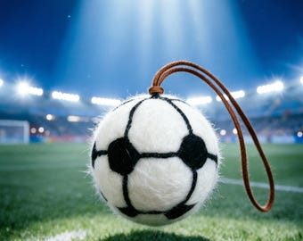 Filz Fußball Taschenanhänger Schlüsselanhänger, WM, Fußballfans, personalisiertes Sportgeschenk für Fans, Fußballfanzubehör, Spieltagpartyzubehör