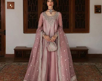 Embroidered Pakistani Indian Wedding Dress: Formal Party Salwar Kameez