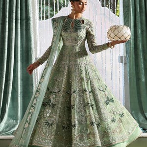 Mint Green Pakistani Formal Dresses - Etsy