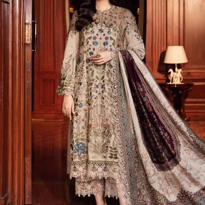 sachin and babi light blue dress Marina Floral Embroidered Sleeveless Midi Dress in Blue main image 0