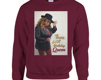 Gepersonaliseerd sweatshirt van BD Queen | 2026 Laten we gaan | SnappyThreads 'koningin'-cadeau