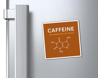 Caffeine Chemistry Magnet: Fun Science Decor