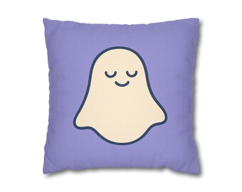 Cute Calm Ghost Pillowcase | Spun Polyester Square Pillowcase