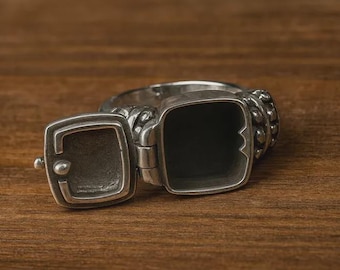 Gothic Cross Signet Ring, Silver Men’s Statement Ring, Vintage Cross Ring, Medieval Style Ring, Biker Jewelry, Gift for Him, Handmade Ring