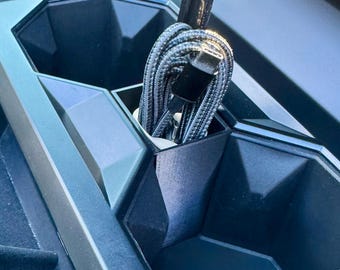 Tesla Cybertruck Original Cup Holder Insert – Modular Pen Tray Organizer | GSS Labs Design | 3D