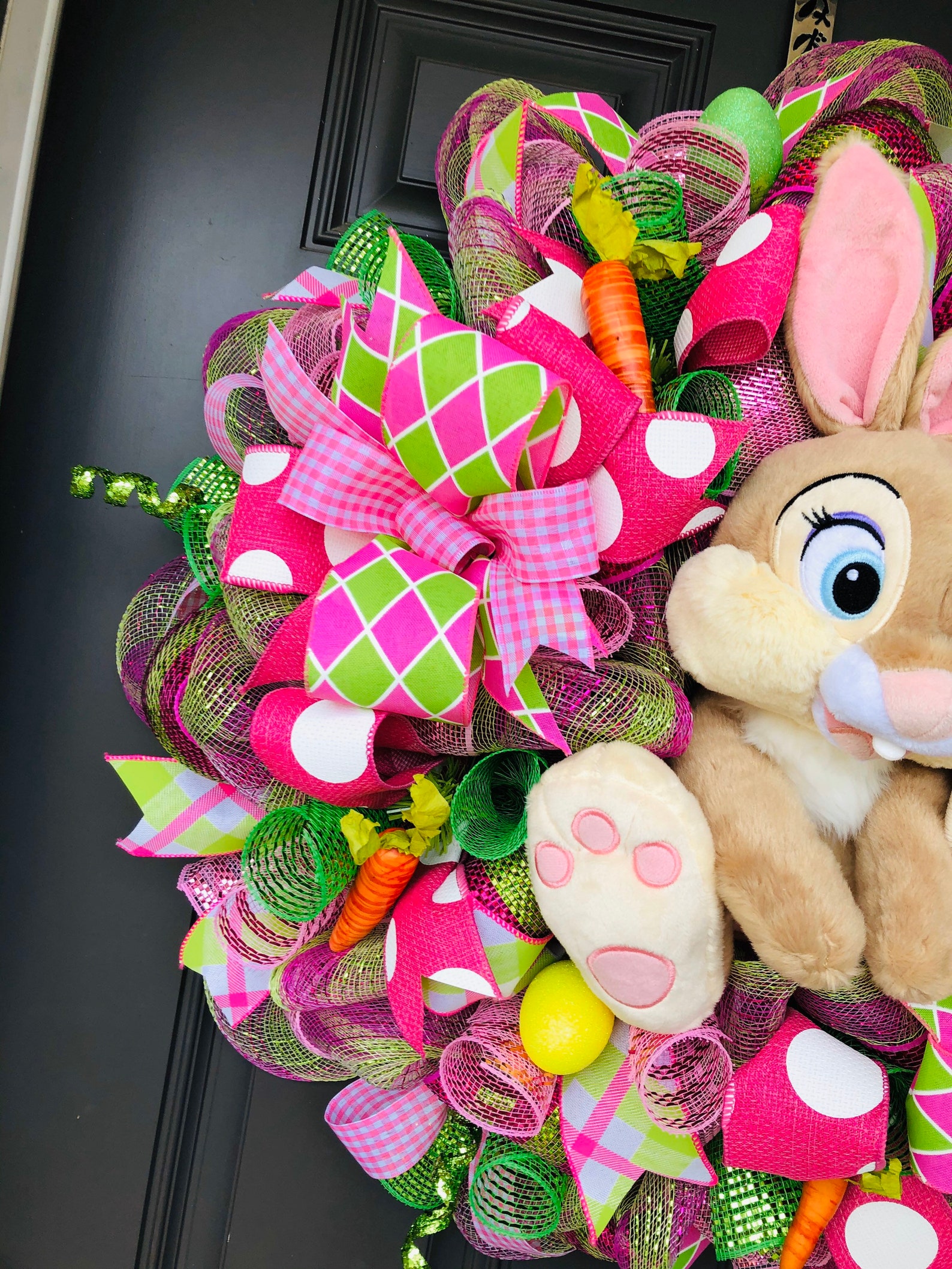 Easter Miss Bunny Bambi Wreath, Easter Wreath, Easter Decorations ...