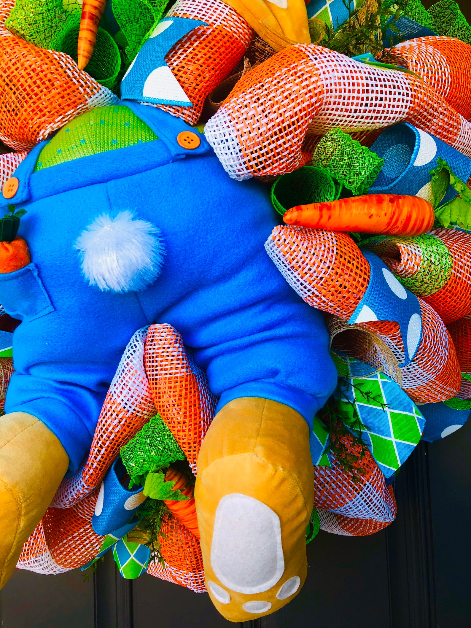 Easter Bunny Wreath Easter Wreath Easter Decorations Easter Etsy