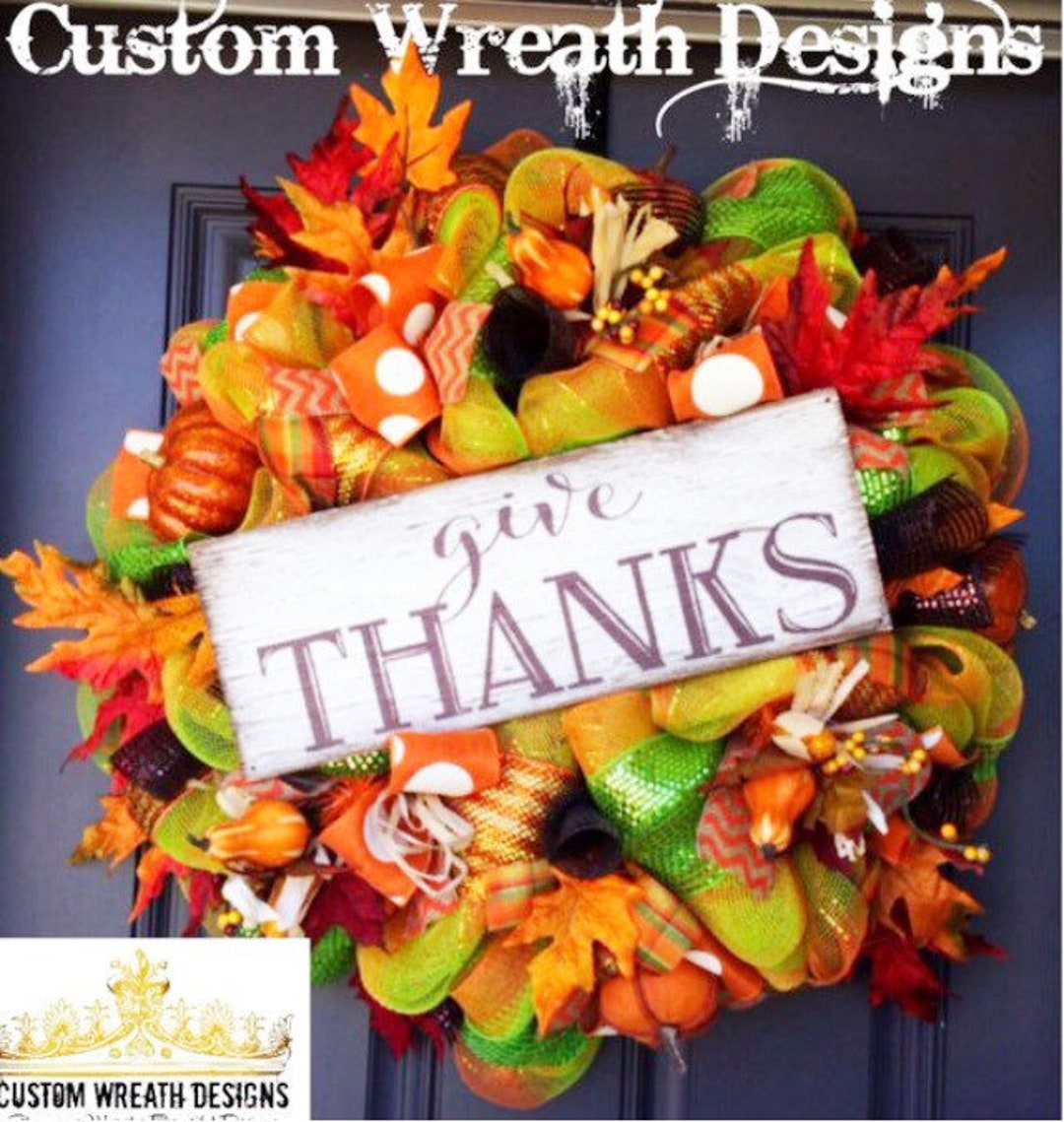 Thanksgiving Wreath - Etsy