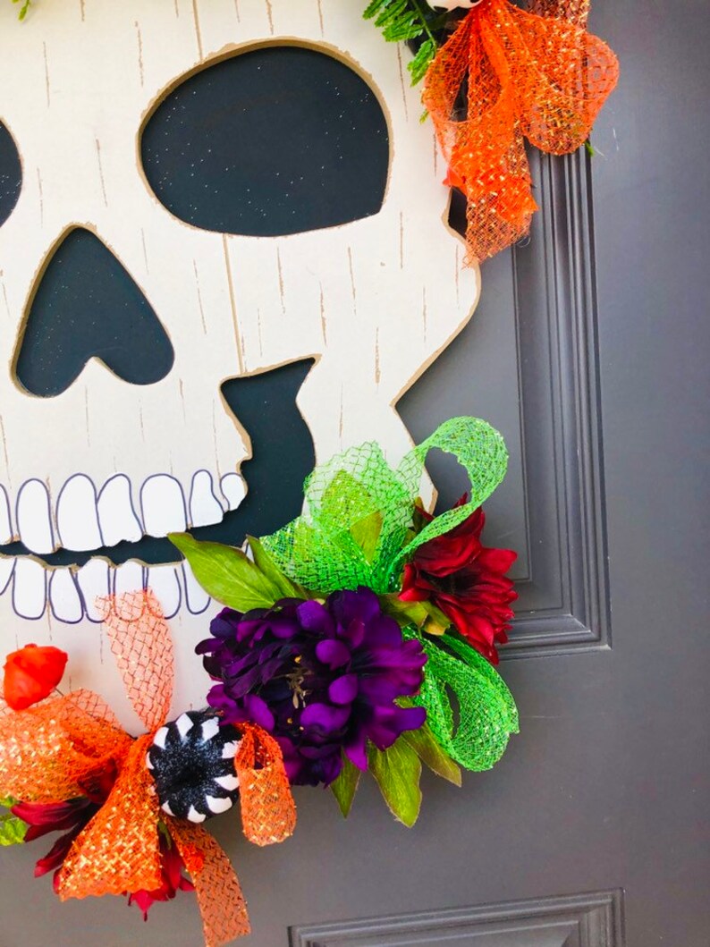 Skeleton Halloween Door Decor Etsy