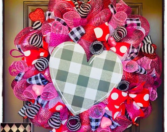 Fiesta Valentine Heart Wreath