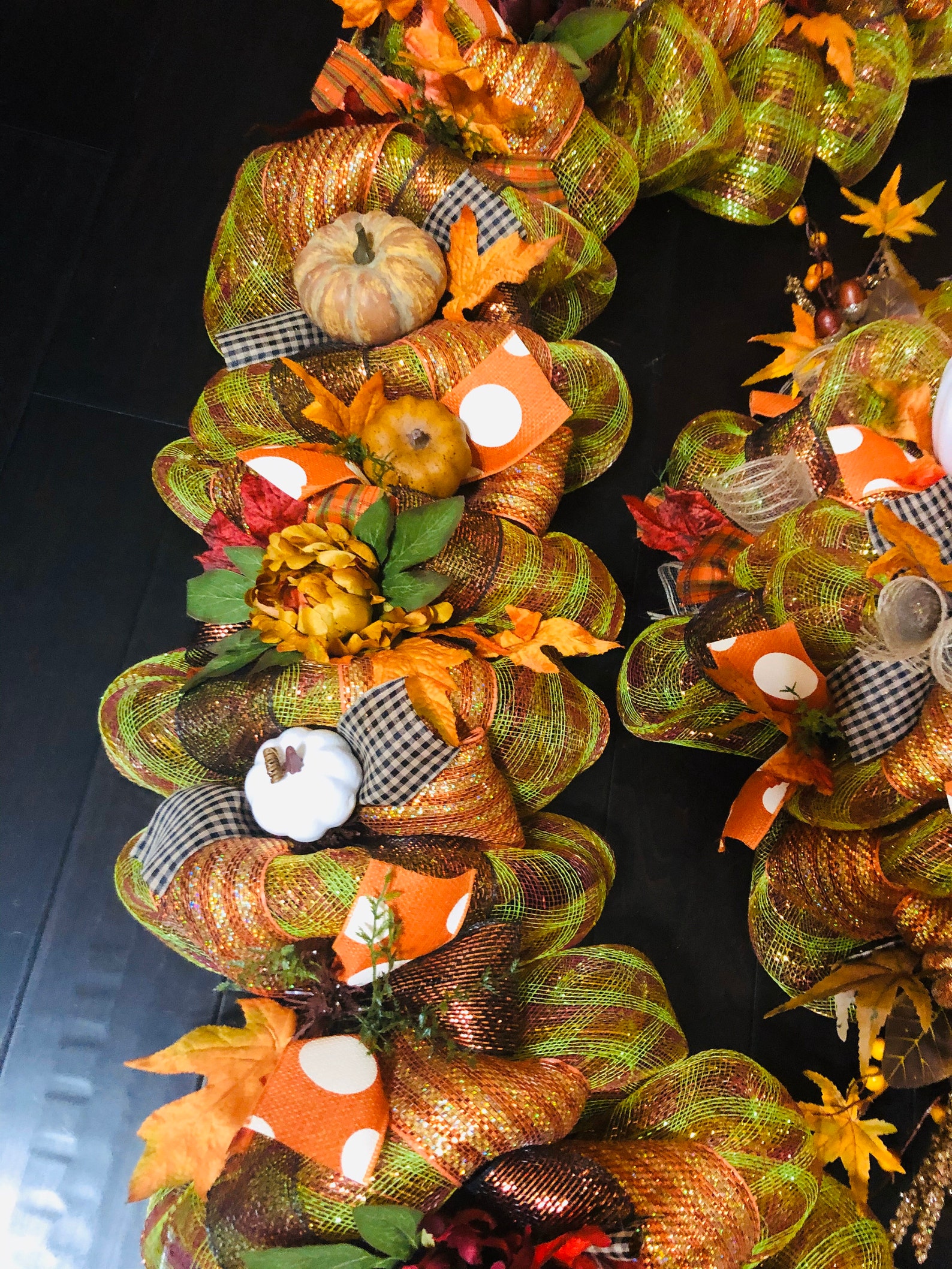 Matching Fall Garland and Wreath Set Thanksgiving Wreath Etsy