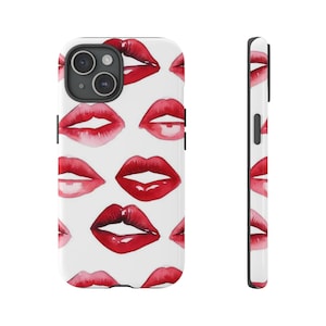 Kiss Lips Phone Case: Stylish, Impact-Resistant, Wireless Charging