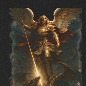 Unisex T-shirt Archangel Saint Michael, zwaar katoenen shirt, beschermend engelenshirt