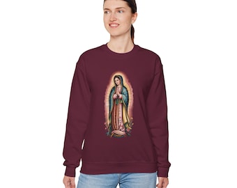 Vår Fru av Guadalupe-tröja | Jungfru Maria-religiös rund halsringning