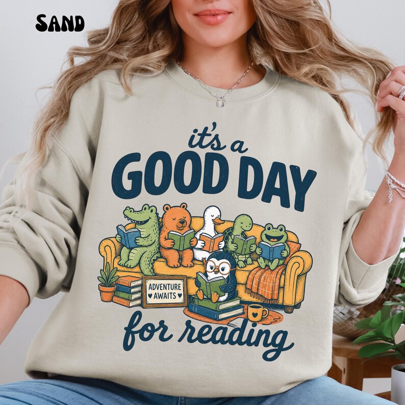 Book Lover Sweatshirt, Cozy Reading Crewneck, Bookish Gift for Reader