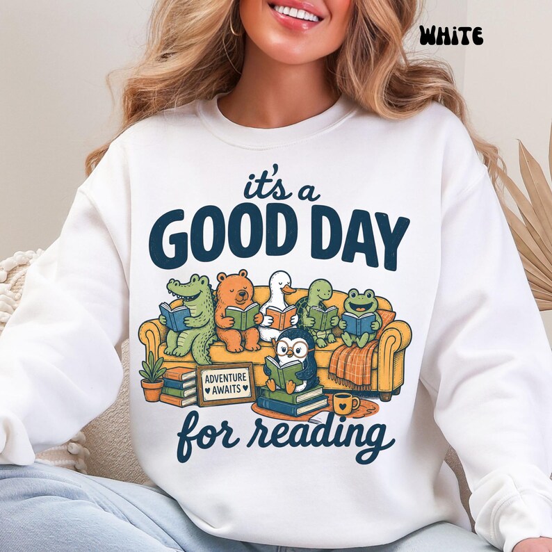 Book Lover Sweatshirt, Cozy Reading Crewneck, Bookish Gift for Reader