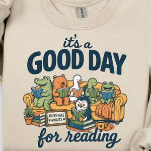 Book Lover Sweatshirt, Cozy Reading Crewneck, Bookish Gift for Reader