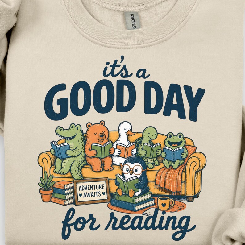 Book Lover Sweatshirt, Cozy Reading Crewneck, Bookish Gift for Reader