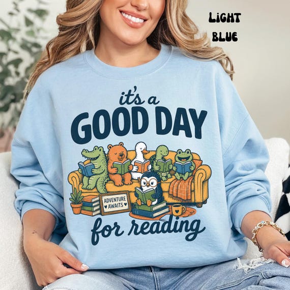 Book Lover Sweatshirt, Cozy Reading Crewneck, Bookish Gift for Reader