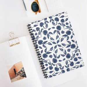 Floral Spiral Notebook | Journal for notes, doodles, bullet journaling, gifts, stationery