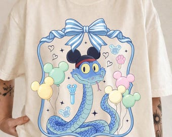 Coquette Gary De Snake Zootopia Shirt, Disney Zootopia Snake Tee, Blue Bow Frame Mickey Balloon Outfits, Zootopia Animal T-shirt