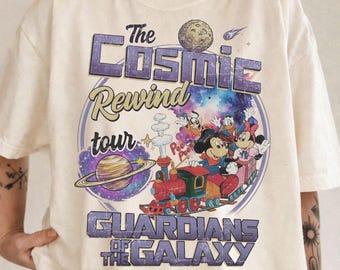 Retro 80s Guardians Of The Galaxy Cosmic Rewind Shirt, Mickey and Friends Disney Ride Tee, Family Matching Walt Disney World Trip Shirt