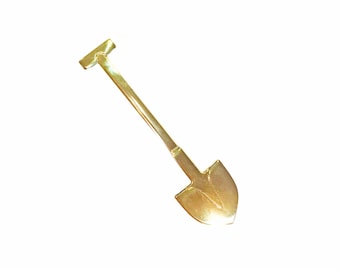 Golden Shovel Enamel Pin