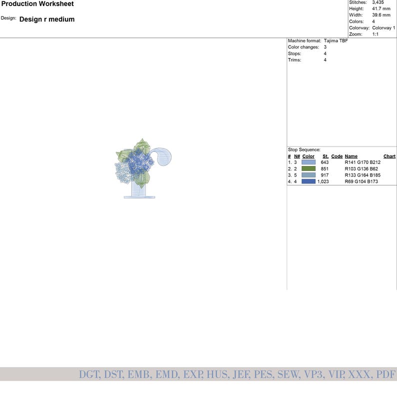 Diseño de bordado a máquina con monograma de hortensia en letra pequeña ...