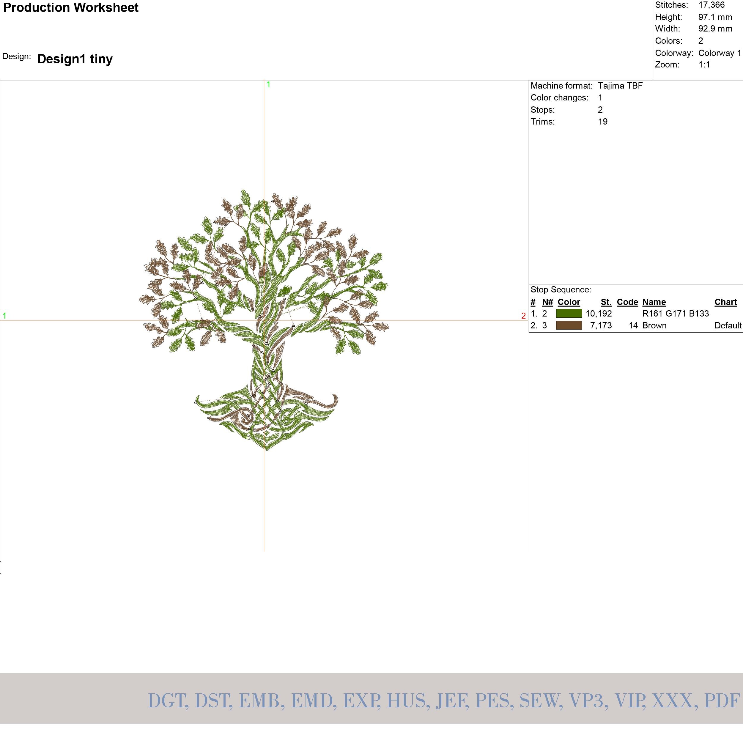 Tree of Life Machine Embroidery Design Pattern, Digital ZIP File ...
