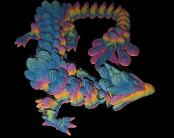 Juguete flexible para adultos con temática de pavo real y dragón