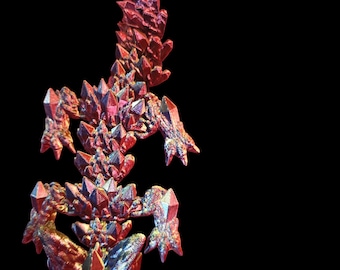 Juguete Crystal Wolf Land Dragon Flexible 12 pulgadas Mediano