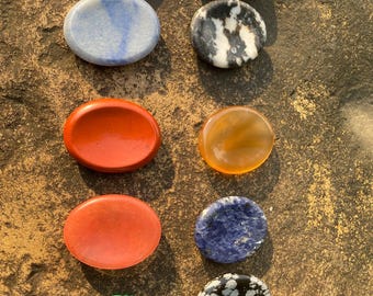 Glatte polierte Kristall Sorgen Stein, natürlicher Edelstein Palm Stein, handgefertigte Angst Relief, Reiki Heilung, Stress Relief Geschenk