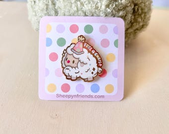 Loco por Cristo - Pin cristiano de esmalte duro