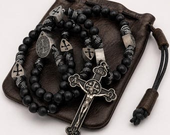 Mens Retreat Gift Catholic Retreat Gift Personalized Catholic Gift St Benedict Rosary Catholic Mens Gift Christian Gift for Men RCIA Sponsor